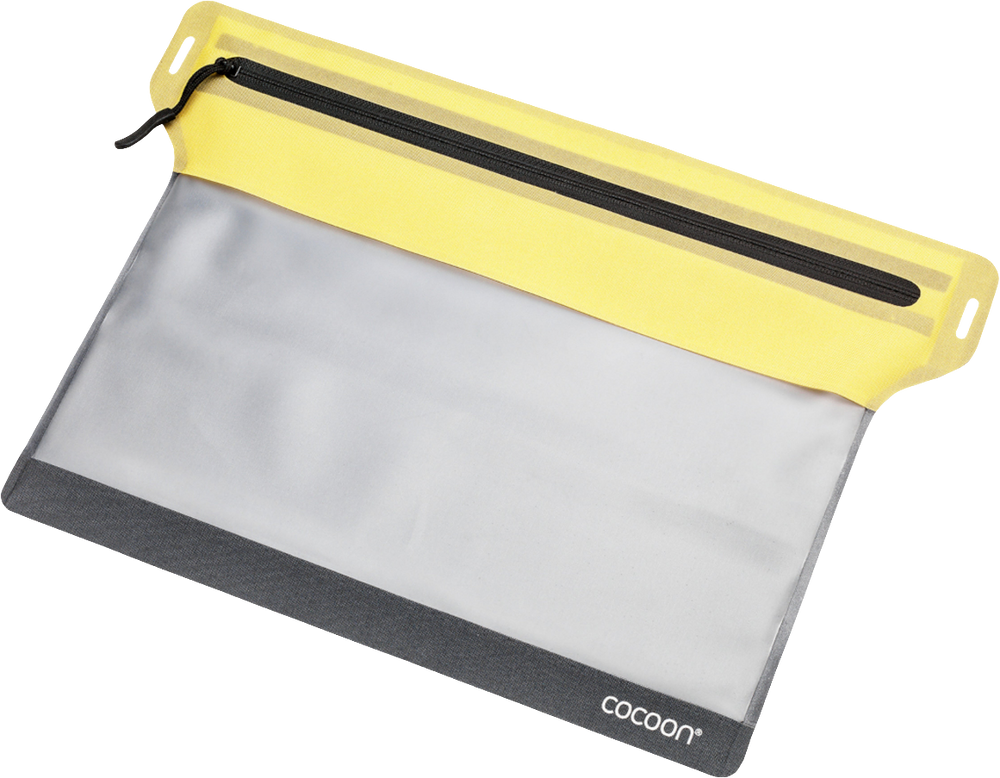 Cocoon Zippered Flat Document Bags Size M grey/yellow