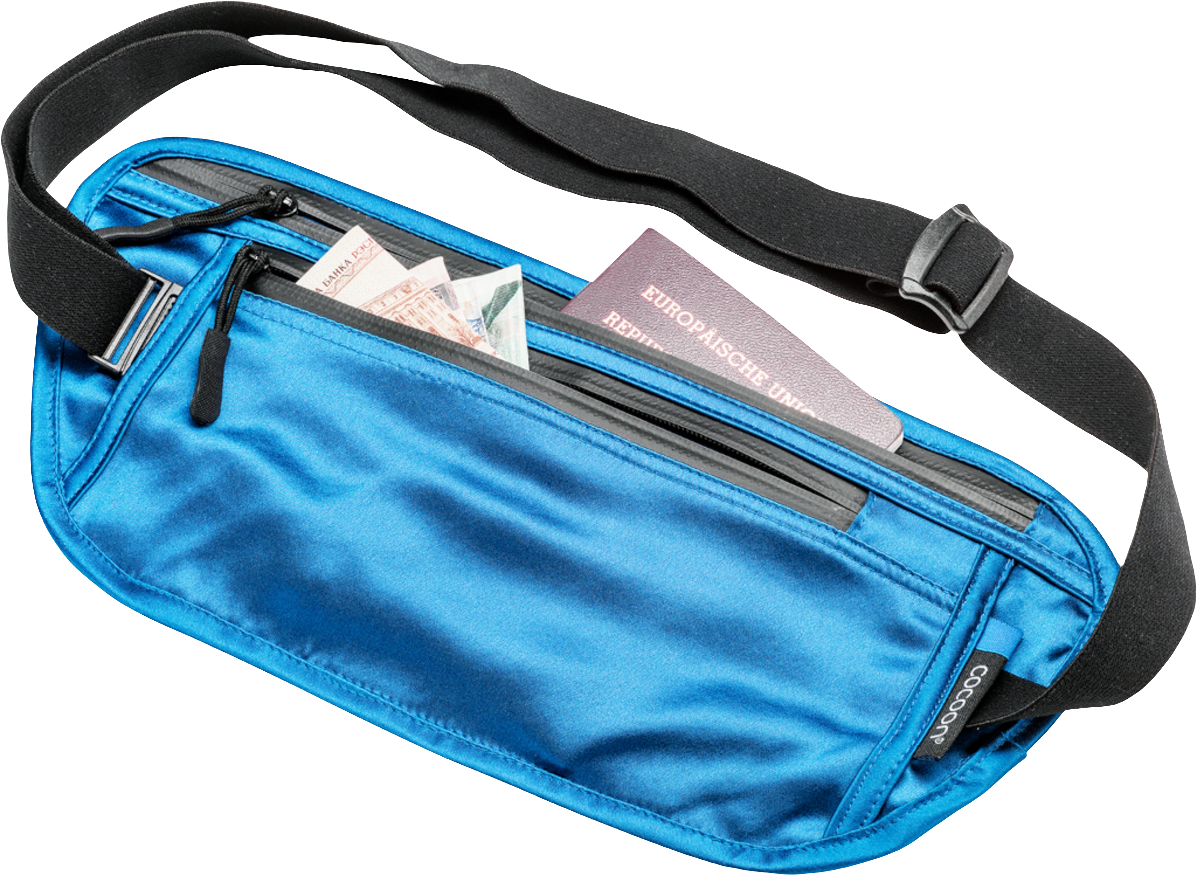 Cocoon Silk Secret Waist Wallet blue lagoon