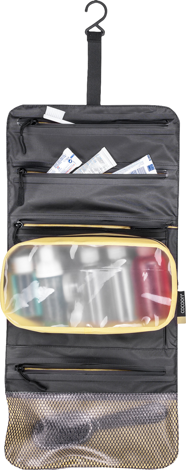 Cocoon Hanging Toiletry Kit Minimalist grey/black/yellow
