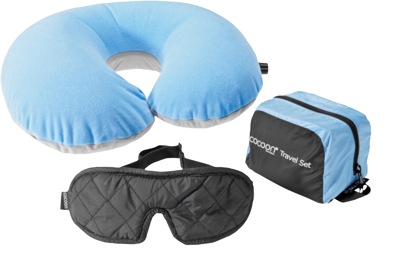 Cocoon Travel Set Ultralight 3 pieces light blue/black