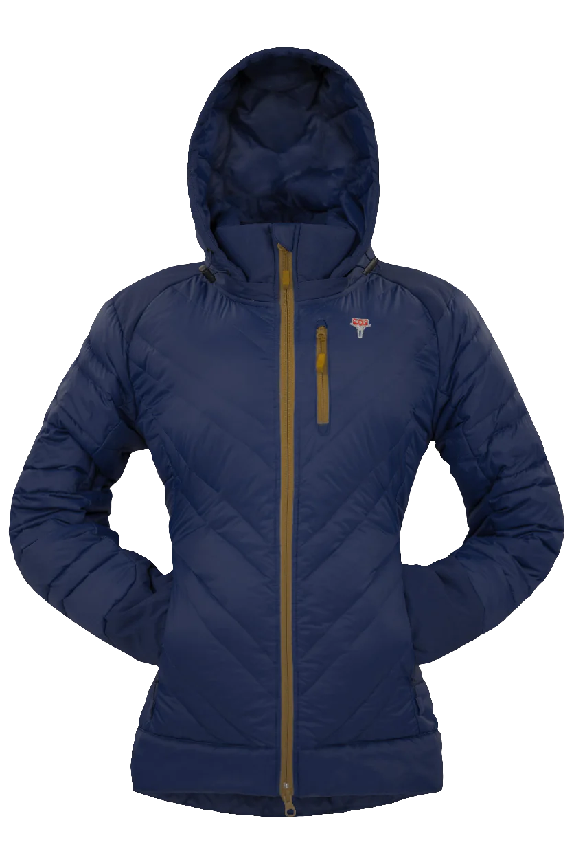 Grüezibag Lightful DownWool Jacket W Saphir Blue - Mustard