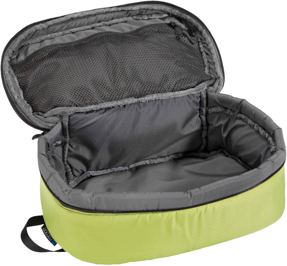 Cocoon Padded Cube Size L lime / beluga grey inside