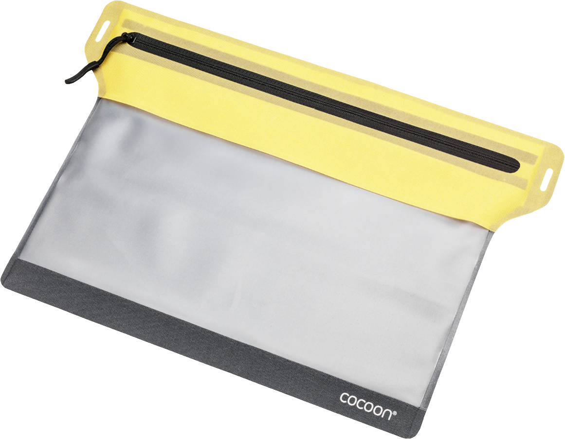 Cocoon Zippered Flat Document Bags Size M grey/yellow