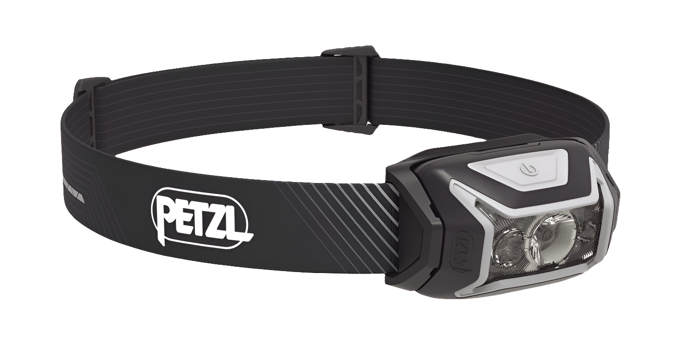 Petzl ACTIK® CORE Black – Leistungsstarke, aufladbare Stirnlampe mit Rotlicht (625 Lumen)