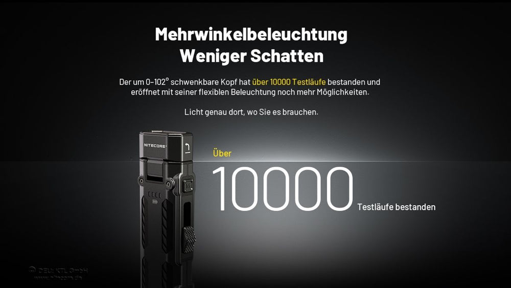 Nitecore EDC09 Winkellampe mit 1600 Lumen