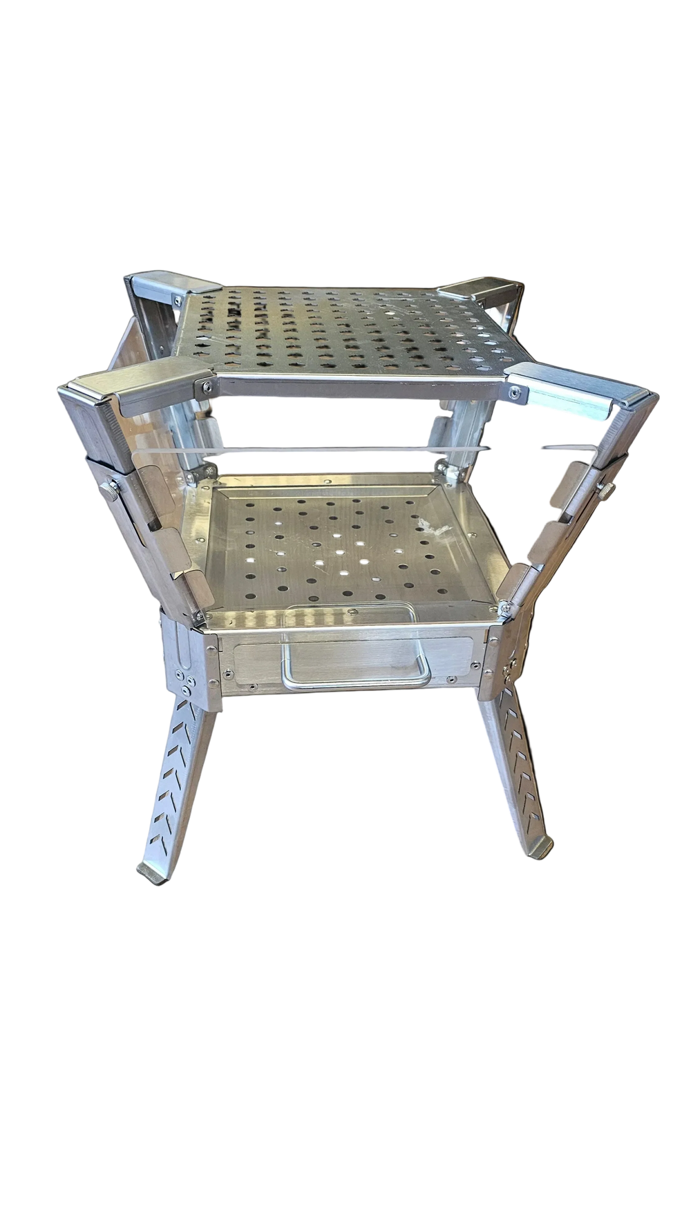 Outdoorfeeling Faltbarer 4-Seiten Glas-Grill
