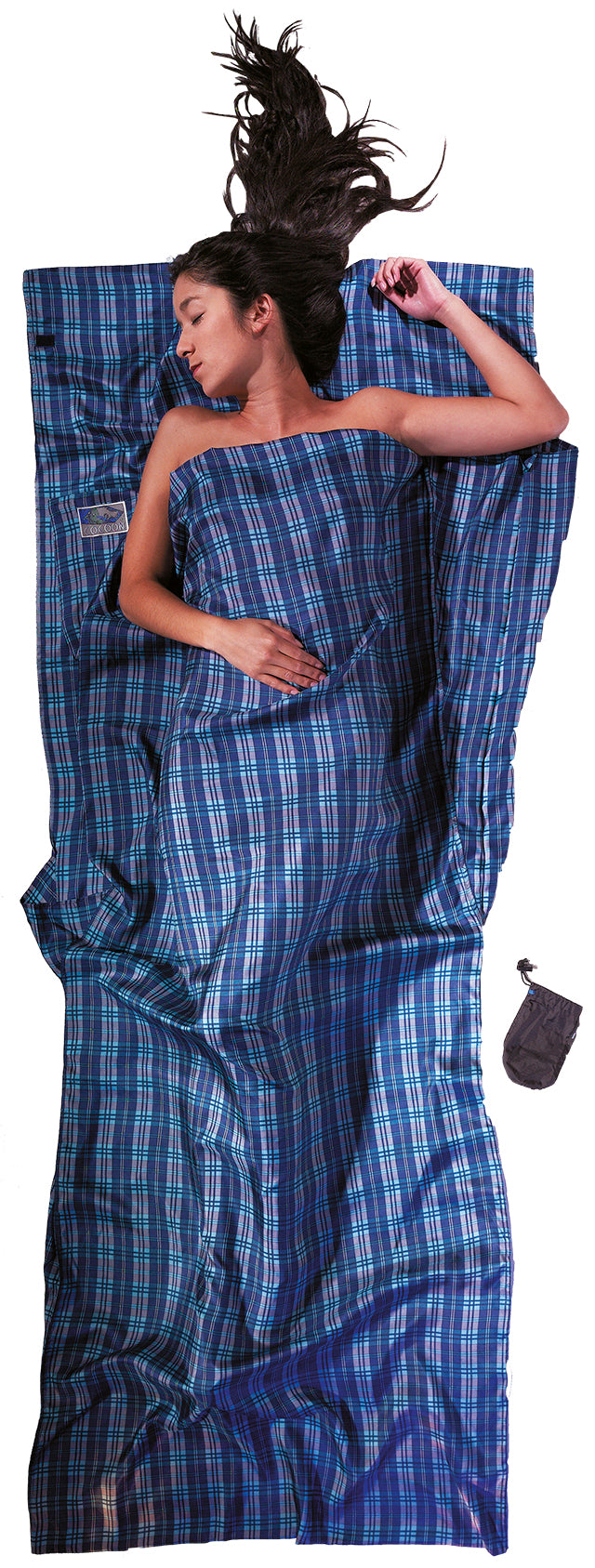 Cocoon Silk TravelSheet checked silk