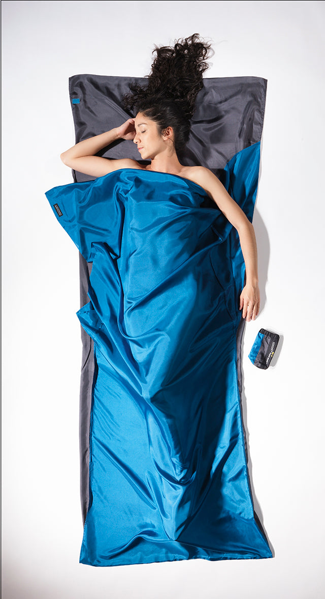 Cocoon Silk TravelSheet rhino / cornflower