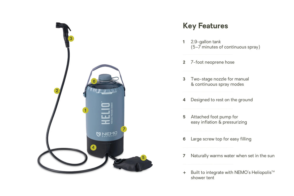 NEMO Equipment Helio™ Portable Campingdusche 11L