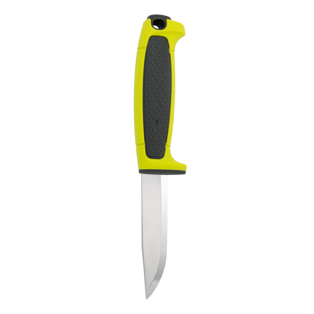 Morakniv Amberg (S) Outdoor-Messer – Scandi-Schliff & Feuerstahl-Kante, Lime