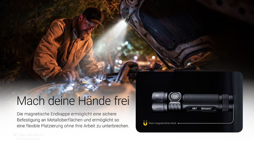Nitecore EX7 leistungsstarke Taschenlampe mit bis zu 6000 Lumen
