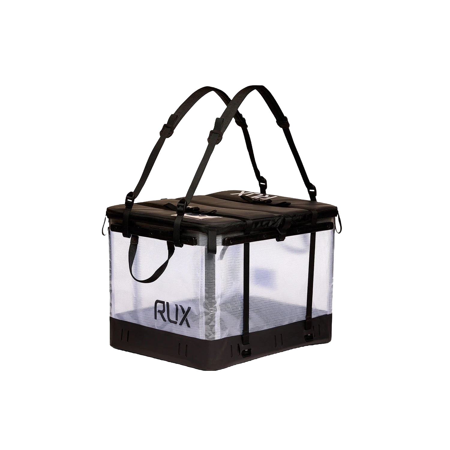 RUX 70L faltbare, wetterfeste 70-Liter-Transportbox (Tri-Fold) Clear