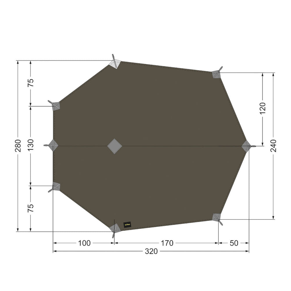Tatonka Tarp Wing 3 LT – Ultraleichtes Multifunktions-Tarp