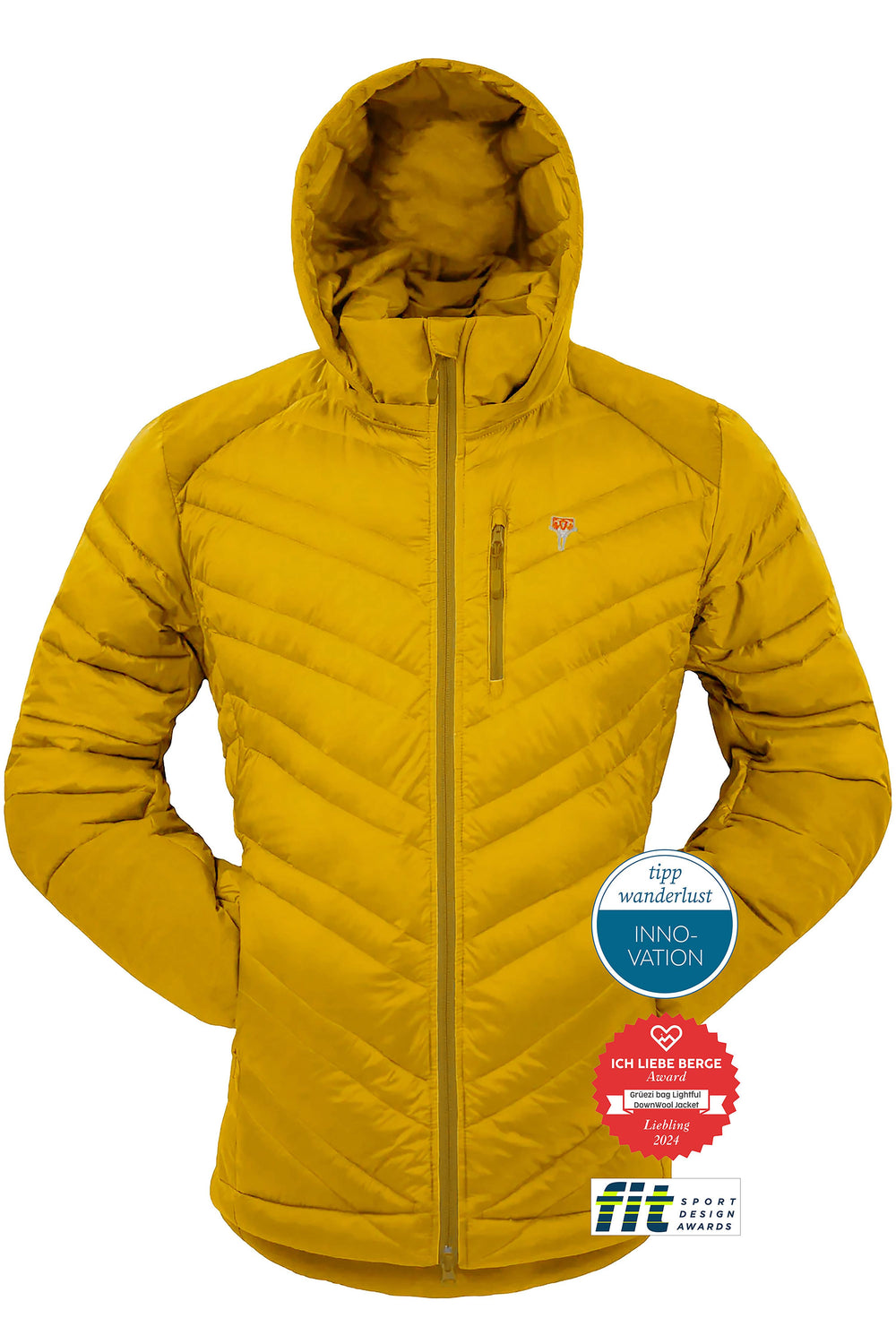 Grüezibag Lightful DownWool Jacket M Pineapple - Mustard