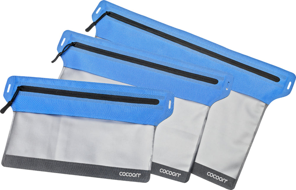Cocoon Zippered Flat Document Bags Size L grey/blue
