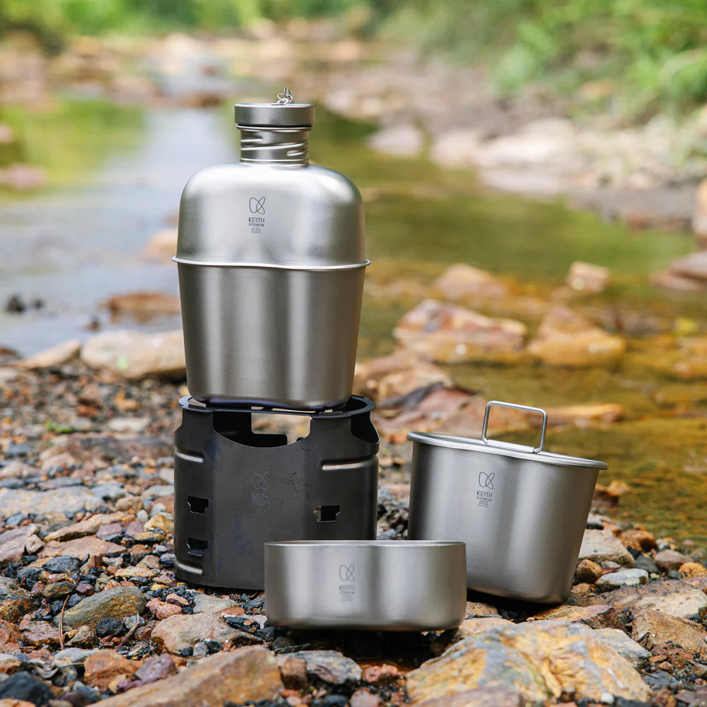 Keith Titanium Pro Canteen Mess Kit mit Kocher