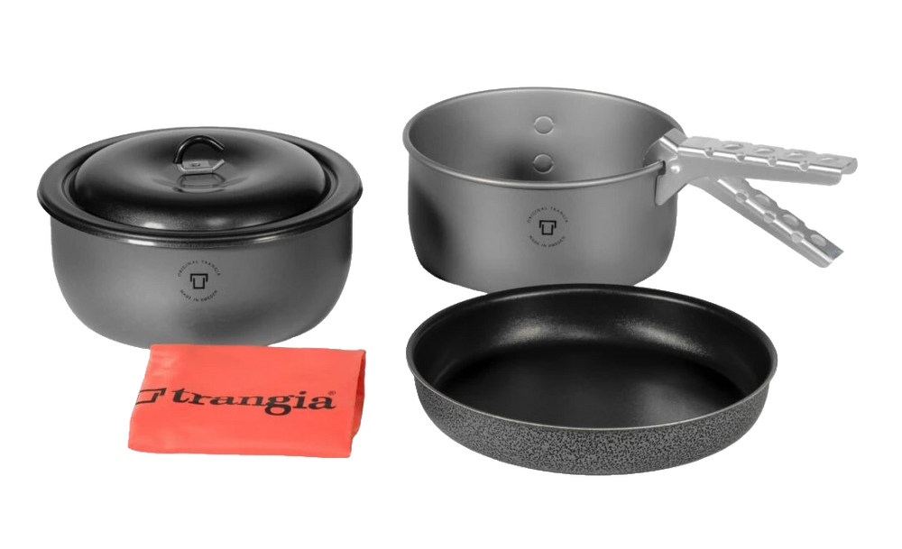 Trangia Tundra III HA – Hartanodisiertes Camping-Kochset mit Non-Stick-Pfanne