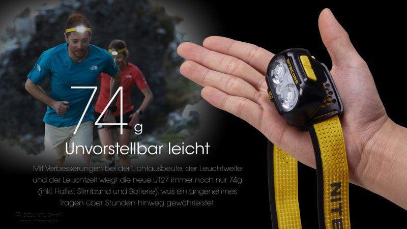 Nitecore Kopflampe UT27 Pro 800lm
