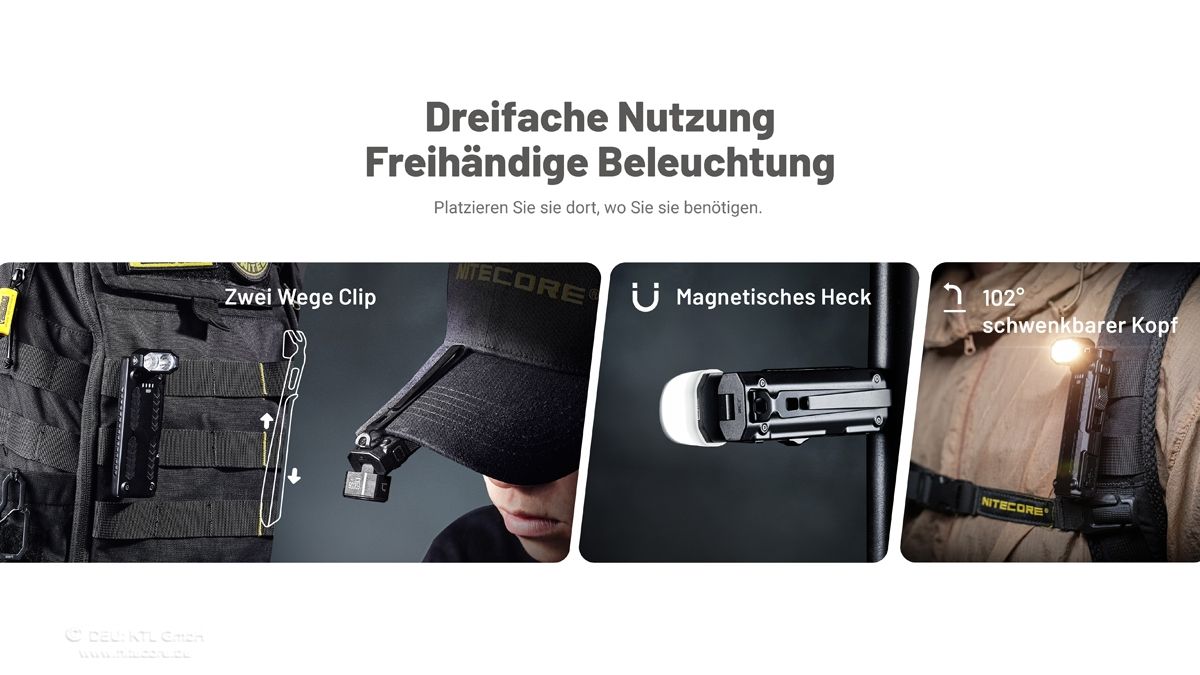 Nitecore EDC09 Winkellampe mit 1600 Lumen