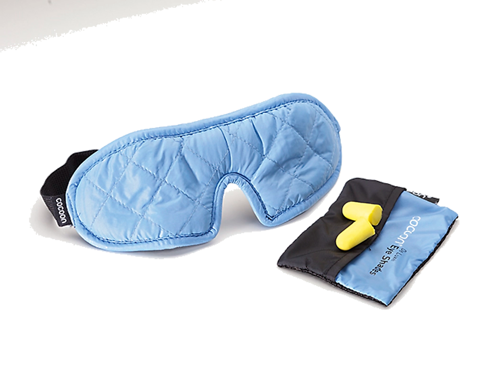 Cocoon Microfiber Nylon Eye Shades De Luxe light blue / grey