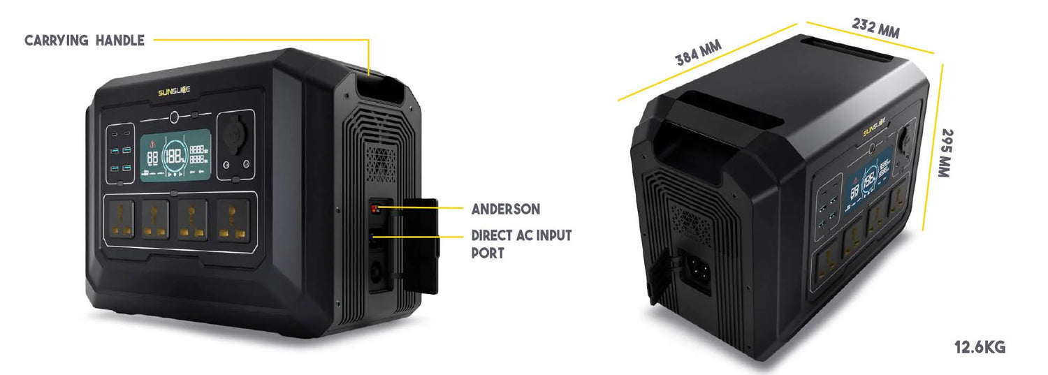 SunSlice Gravity 1024 Tragbarer Stromgenerator 1024 Wh (CH-Version)