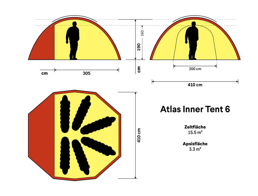 Hilleberg Atlas Innenzelt 6 Personen