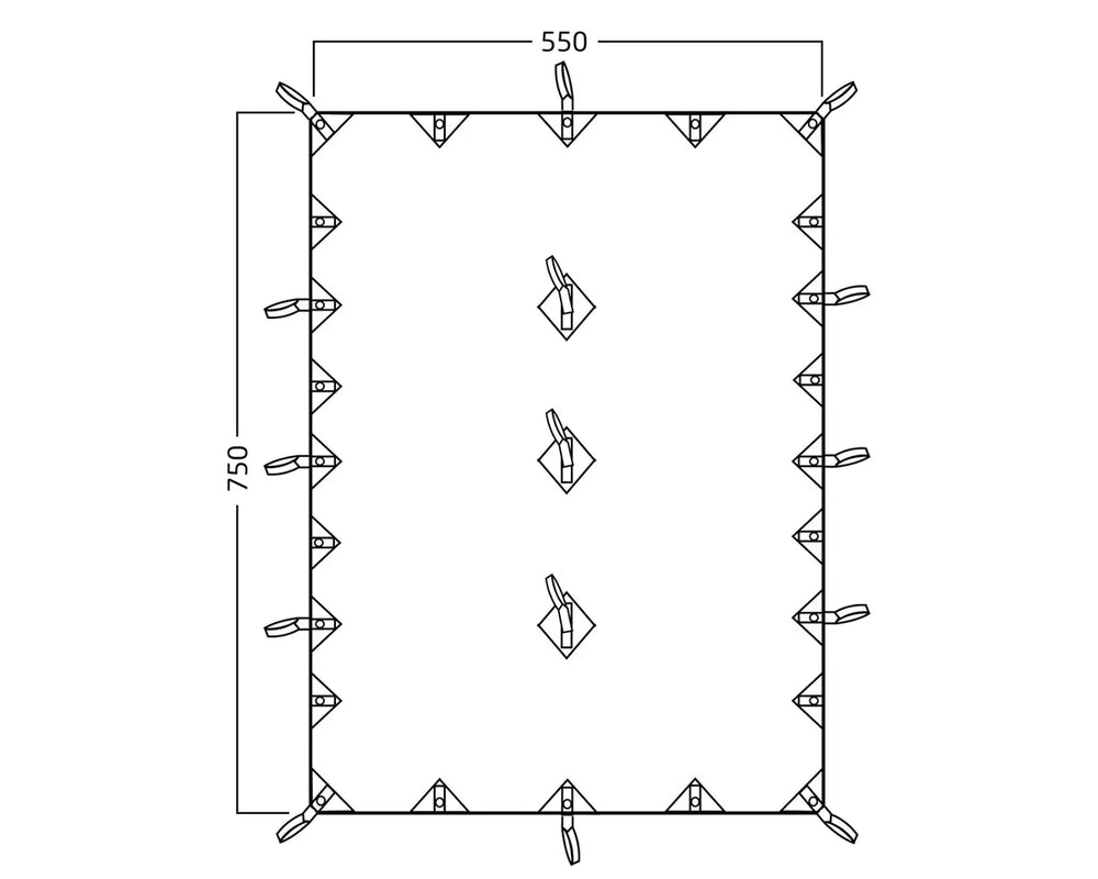 Nordisk Kari 40, 41m² Baumwoll-Tarp