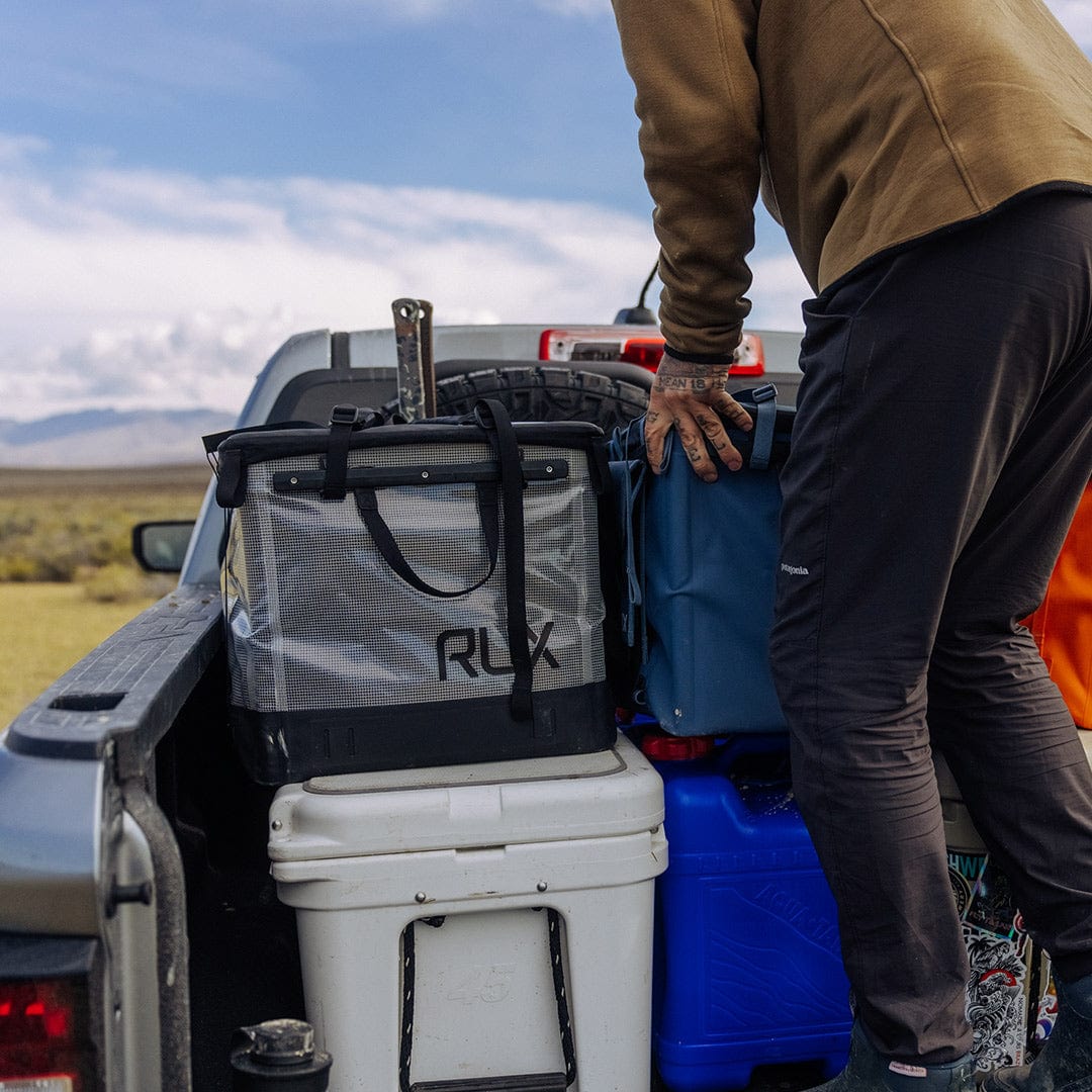 RUX 70L faltbare, wetterfeste 70-Liter-Transportbox (Tri-Fold) Clear