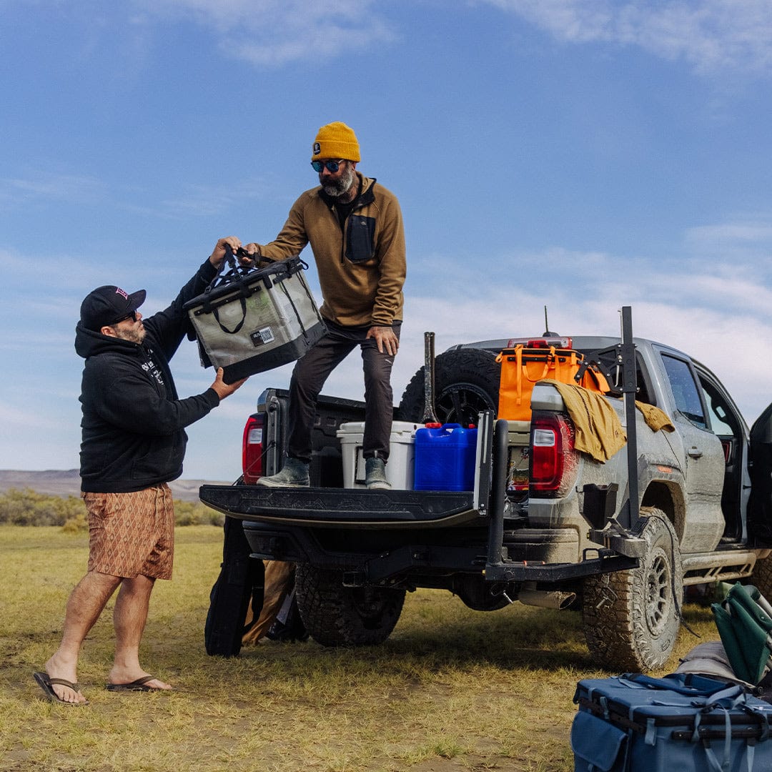 RUX 70L faltbare, wetterfeste 70-Liter-Transportbox (Tri-Fold) Clear