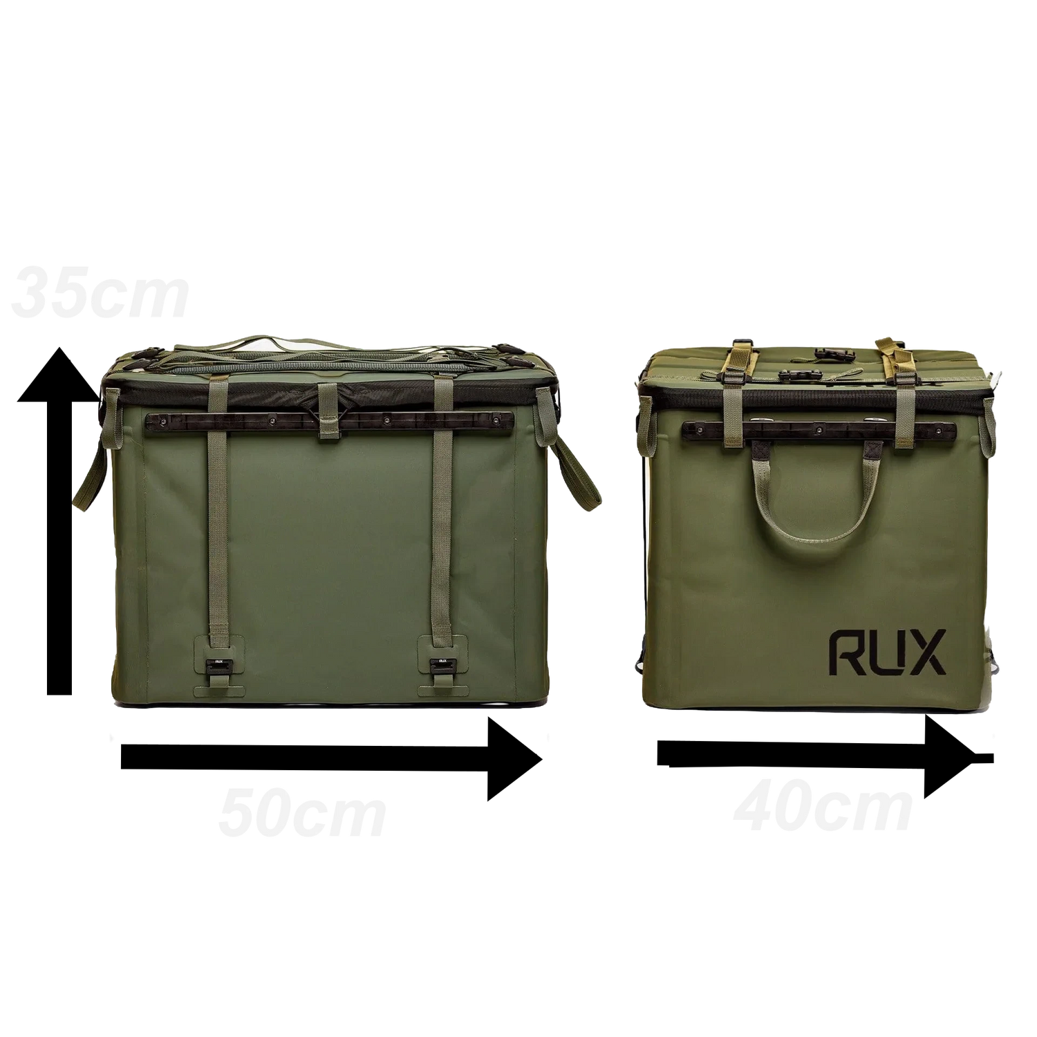RUX 70L faltbare, wetterfeste 70-Liter-Transportbox Olive