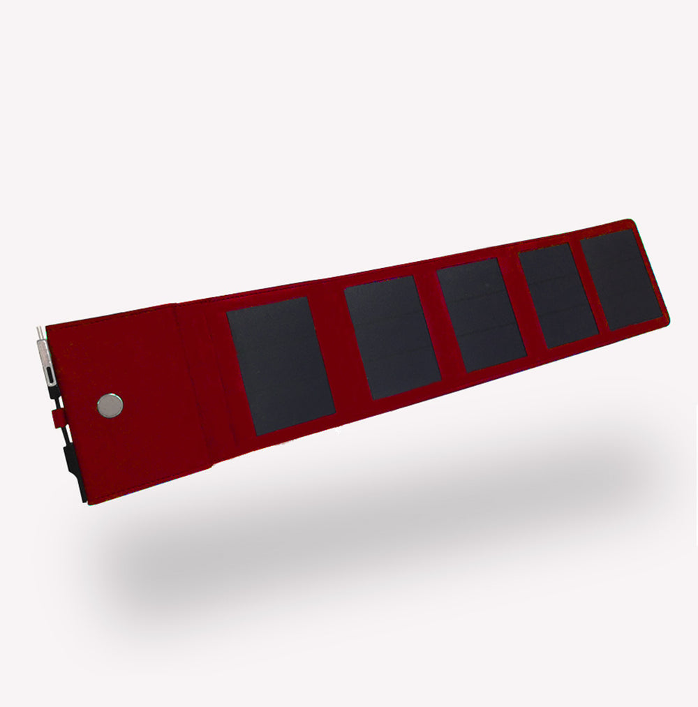 SunSlice PHOTON – Ultrakompakte 4W Solar-Powerbank mit 4.000 mAh Akku Red