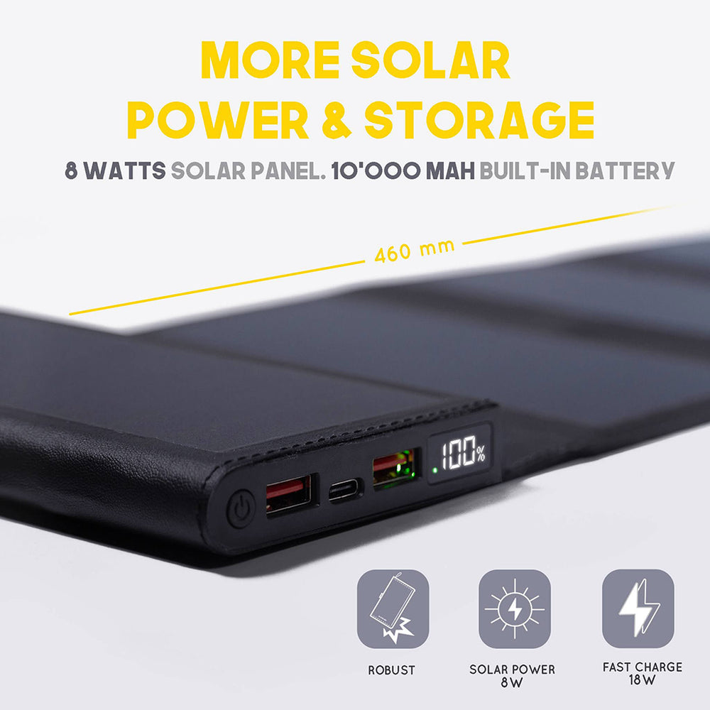 SunSlice Electron 8W - 10'000 mAh Solar Powerbank Blue