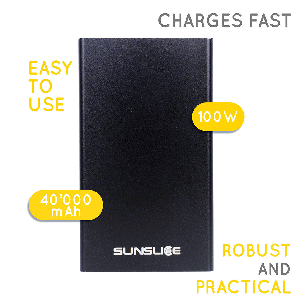 SunSlice Gravity 40 - 40'000 mAh Laptop Powerbank