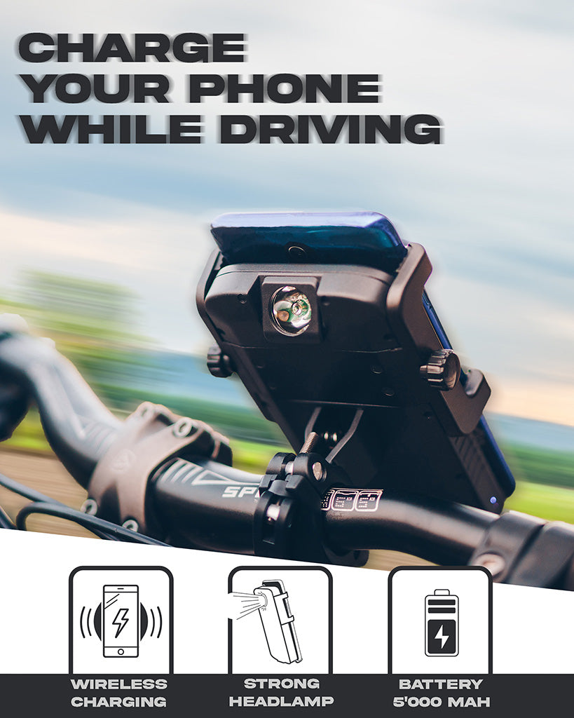 SunSlice Cyclotron - 5'000 mAh Bike Phone Holder