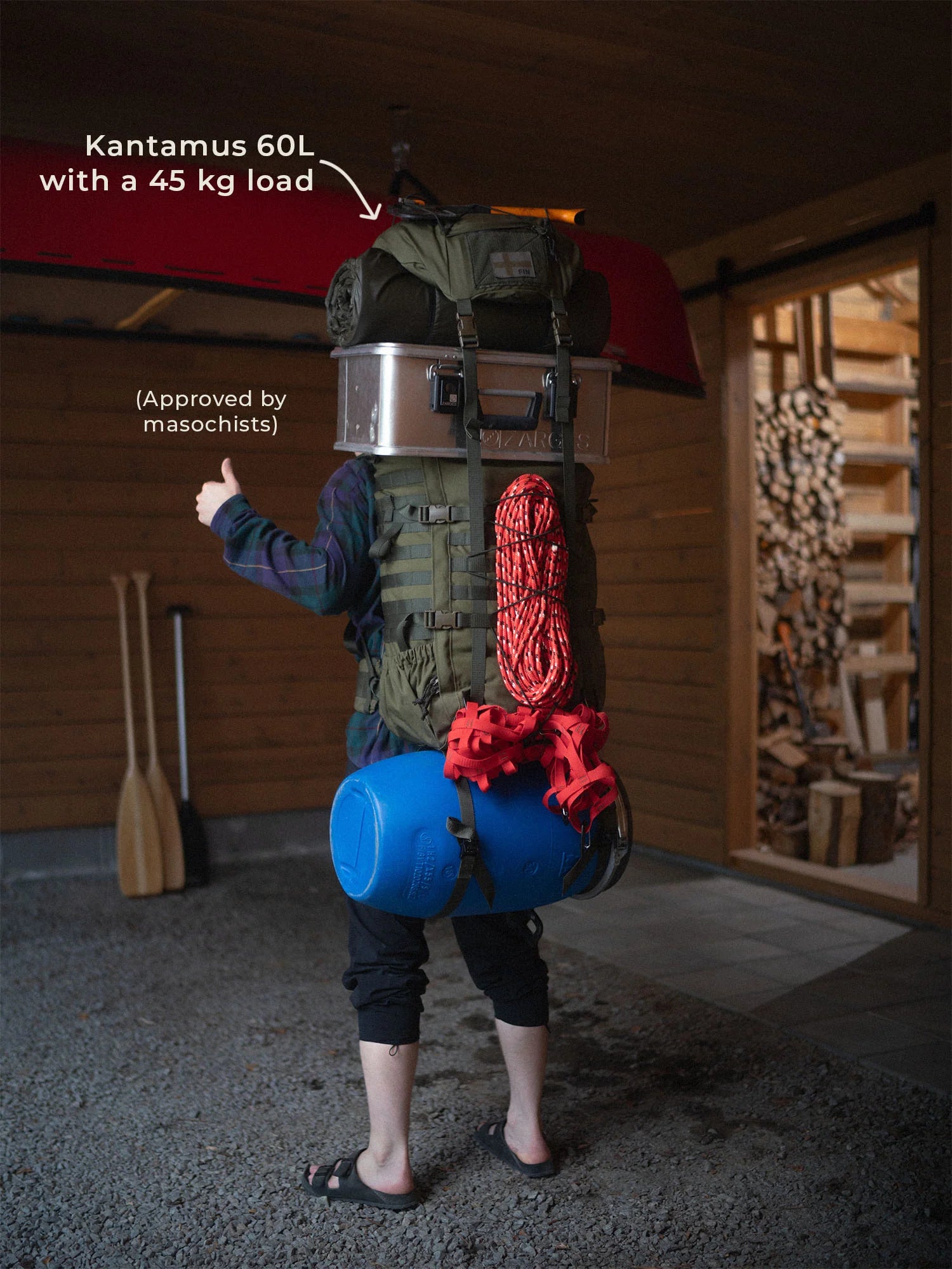 Savotta Kantamus 60L – Mehrtages-Rucksack mit Aluminiumrahmen