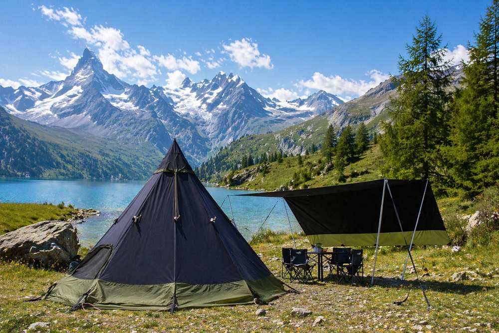 W23© Tipi Zelt/002 Black