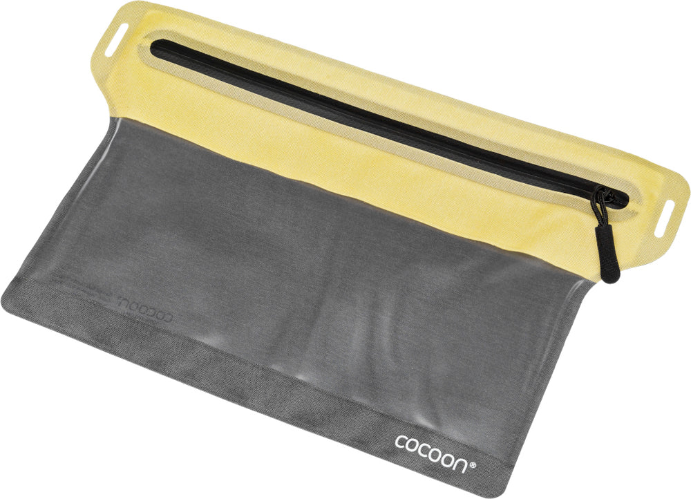 Cocoon Zippered Flat Document Bags Size S grey/yellow
