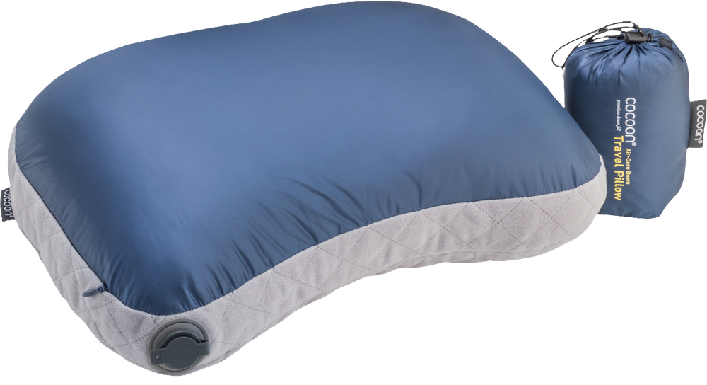 Cocoon Air Core Down Travel Pillow dark indigo/grey