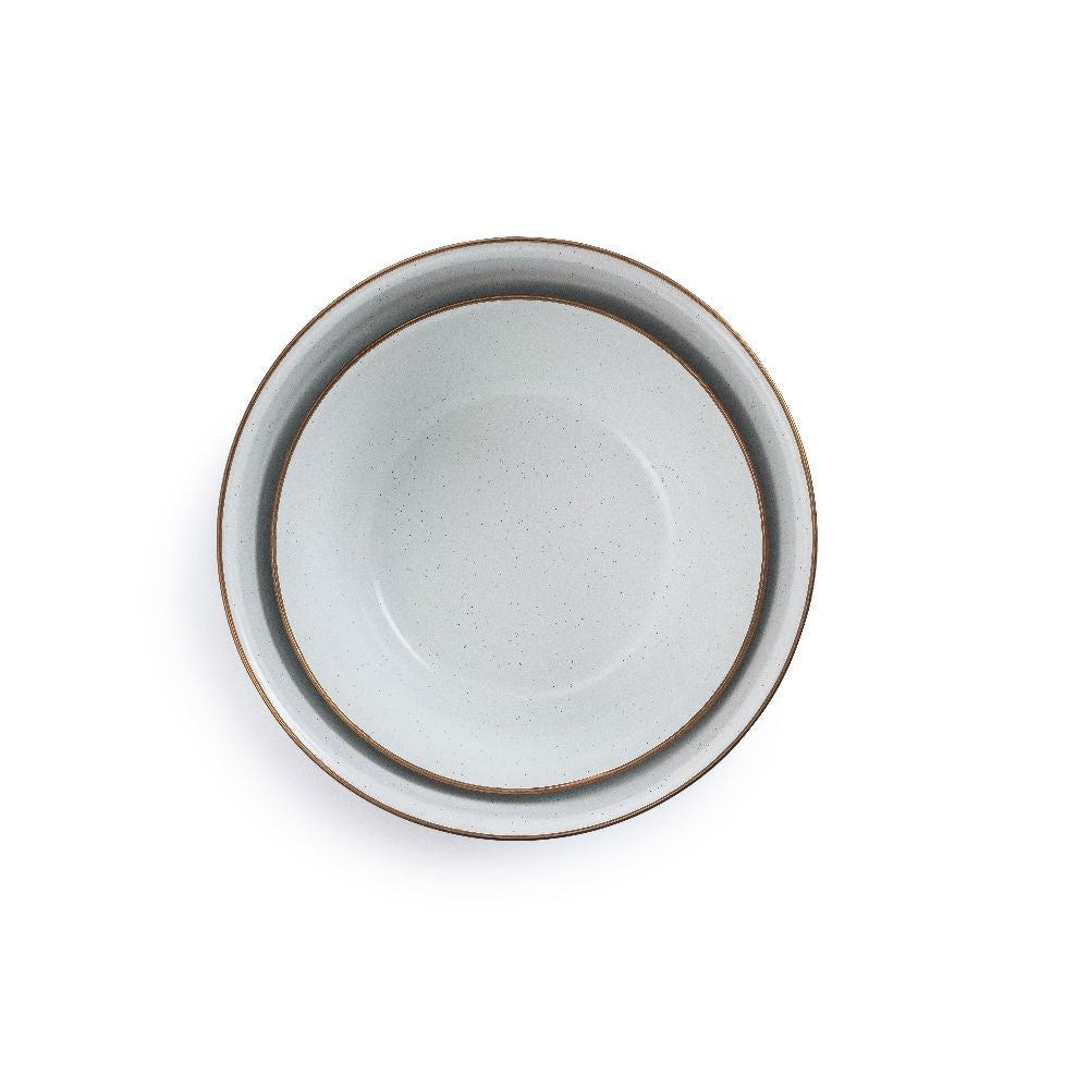 Barebones Emaille Salat-Schüssel 2er Set Eggshell
