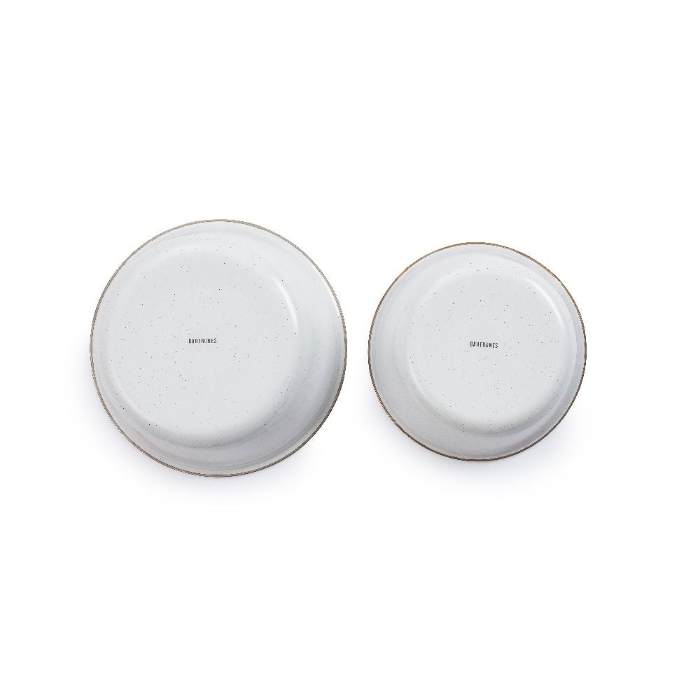 Barebones Emaille Salat-Schüssel 2er Set Eggshell