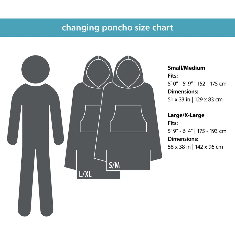PackTowl Changing Poncho Botanical L/XL