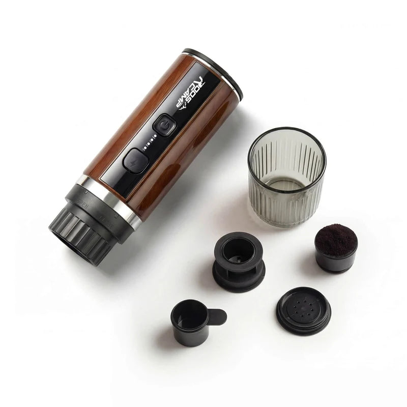 RoosCamp Pocket Espresso Maker – Tragbare elektrische Kaffeemaschine mit Akku-Heizung